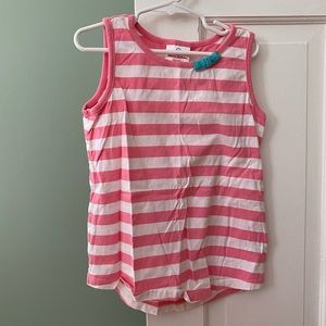 Hanna Andersson pink striped tank size 8